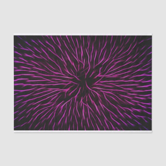 Bright Funky Hot Pink Firecracker Abstract Tissue Paper (Front)
