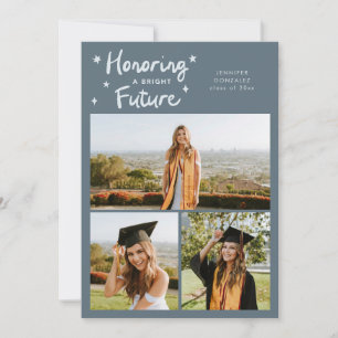 Bright Future Stars Multi Photo Slate Blue Grad Announcement