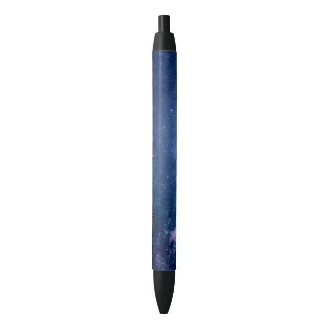 Bright Galaxy Starry Night Sky Twinkling Stars Black Ink Pen (Front Vertical)