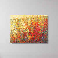 Bright Garden Mural of Spring Wildflowers