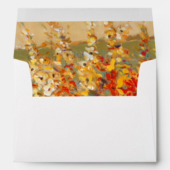 Bright Garden Mural of Spring Wildflowers Envelopes (Back (Bottom))
