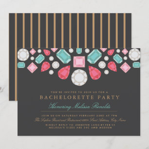 Bright Gems Bachelorette Party Invite