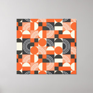 Bright geometric color block pattern. canvas print