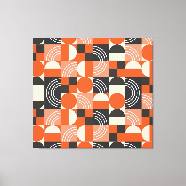 Bright geometric colour block pattern. canvas print (Front)