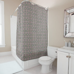 Bright Geometric Design Shower Curtain