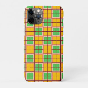 Bright Geometric Pattern with Symmetrical Shapes iPhone 11 Pro Case