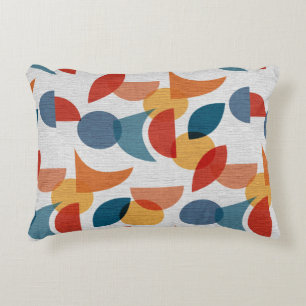 Bright Geometric Retro Abstract Decorative Cushion