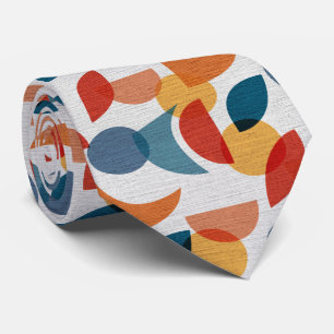 Bright Geometric Retro Abstract Midcentury Modern Tie