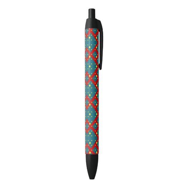 Bright Geometric Shape Pattern – Fun Stylish Decor Black Ink Pen (Bottom (Vertical))