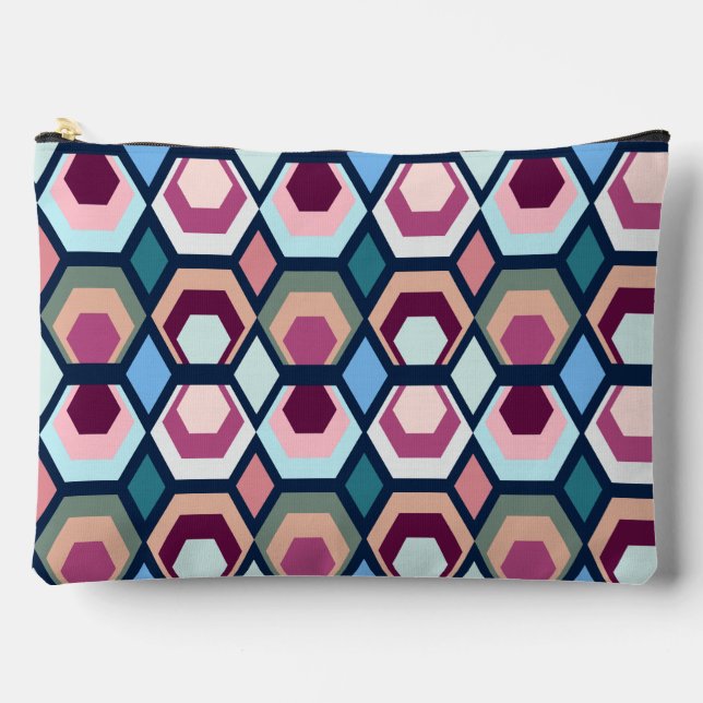 Bright Geometric Shapes Accessory Pouch (Front)