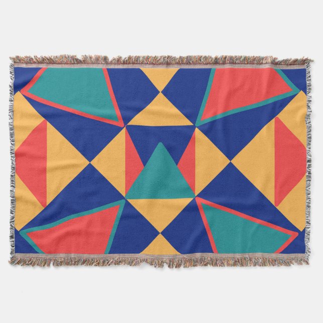 Bright Geometric Throw Blanket (Front)