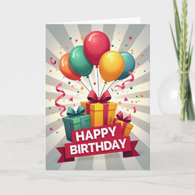 Bright Gifts Birthday Card (Front)