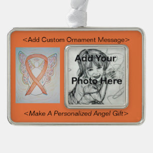 Bright Gold Awareness Ribbon Angel Ornament