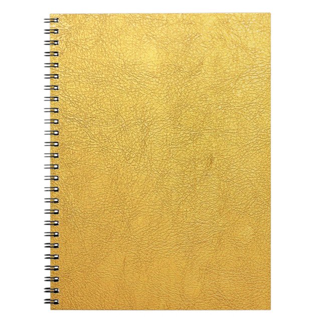 Bright Gold Leather: Textured Background Notebook (Front)