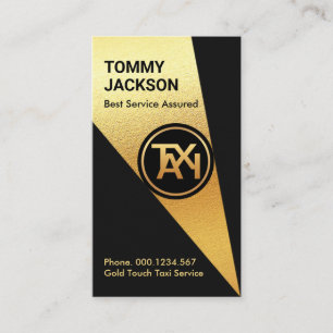 Bright Gold Spotlight On Gold Taxi Car #ZazzleMade Business Card