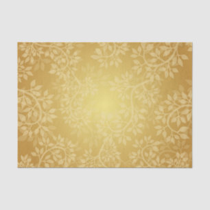 Bright Golden leaf and vine pattern Tissue Paper