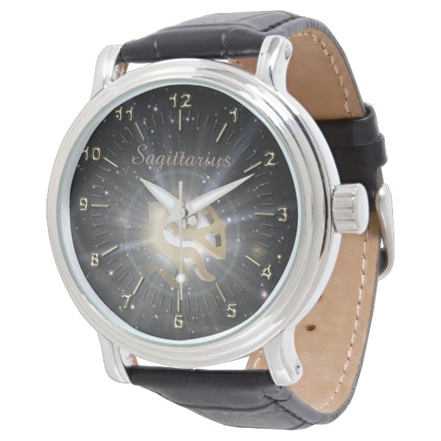 Bright golden Sagittarius Watch (Angled)