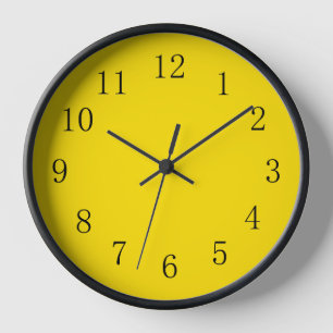 Bright Golden Yellow Kitchen Wall Clock
