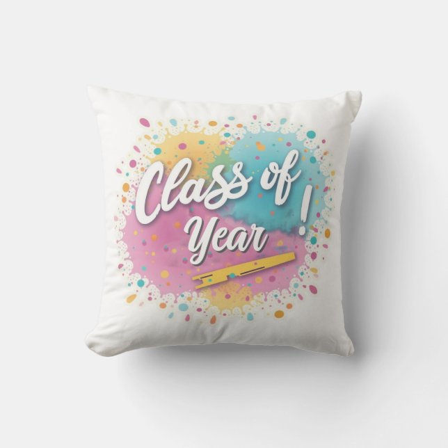 Bright Graduation Year Design – Customisable Cushion (Front)