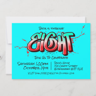 Bright Graffiti Eight Invitation