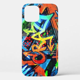 Bright graffiti, urban graphic design. iPhone 12 case
