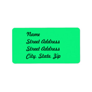 Bright Green Address Sticker