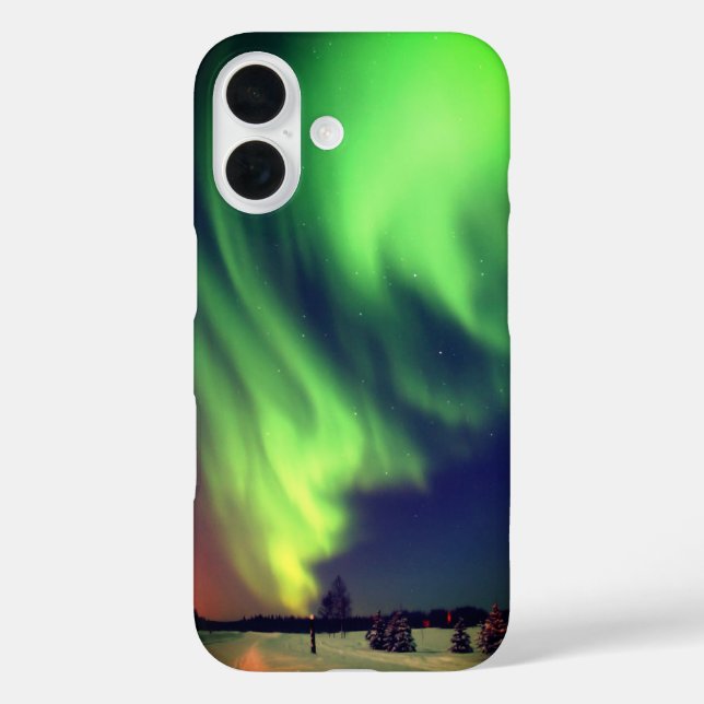 Bright Green Alaskan Northern Lights Case-Mate iPhone Case (Back)
