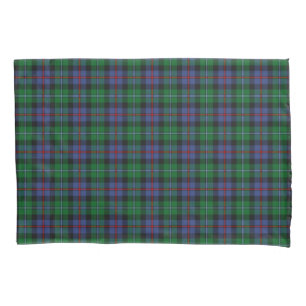 Bright Green and Blue Scottish Plaid Pattern Pillowcase