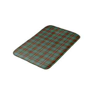 Bright Green and Brown Fraser Clan Hunting Tartan Bath Mat