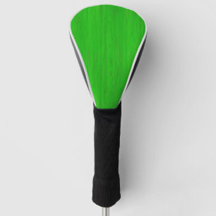 Bright Green Bamboo Wood Grain Look Golf Head Cover
