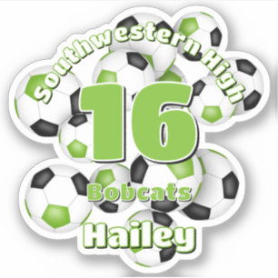 bright green black soccer team colours girls boys