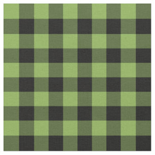 Bright Green Buffalo Check Plaid Fabric