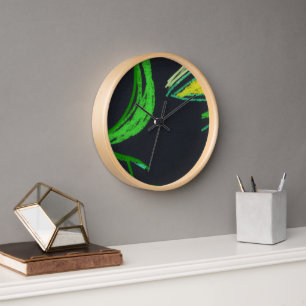 Bright Green Character  Clock