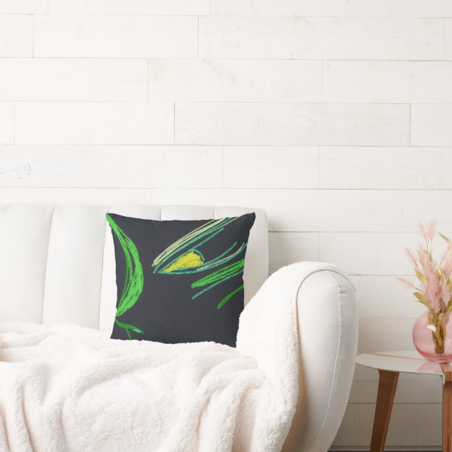 Bright Green Character  Cushion (Couch)