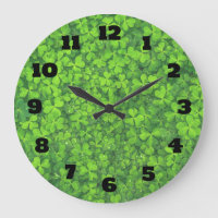 Bright Green Clover Leaves Background