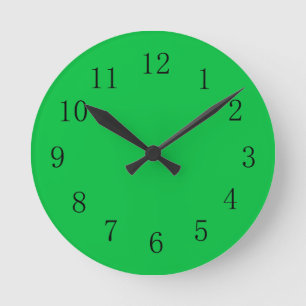 Bright Green Colour Wall Clock
