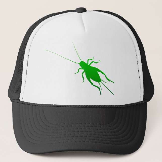 Bright Green Cricket Trucker Hat (Front)