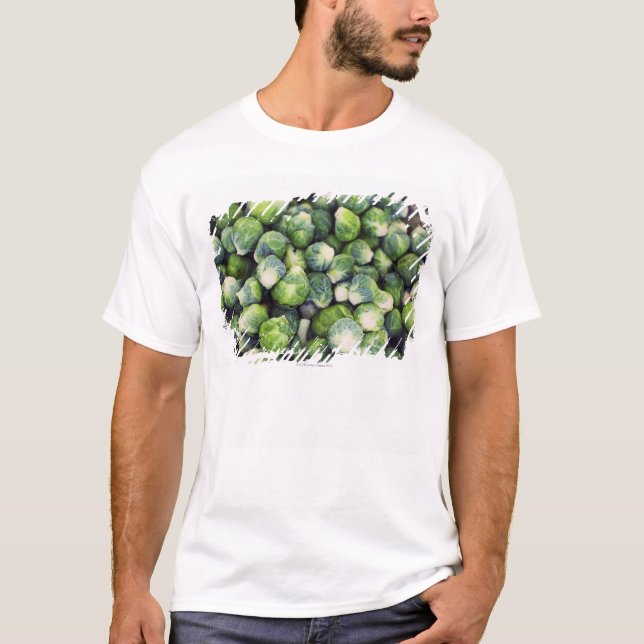 Bright Green Fresh Brussels Sprouts T-Shirt (Front)