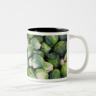 Bright Green Fresh Brussels Sprouts Two-Tone Coffee Mug