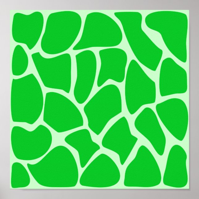 Bright Green Giraffe Print Pattern. (Front)