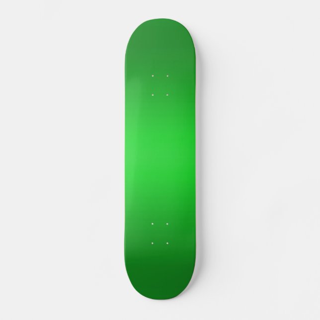 Bright Green Gradient - Emerald Greens Template B Skateboard (Front)