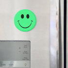 Bright Green Happy Face Magnet