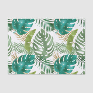 Bright Green Leaf Variety Metallic Colours Summer Tissue Paper