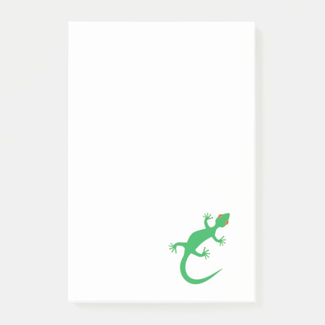 Bright Green Lizard Post-it Notes (Front)