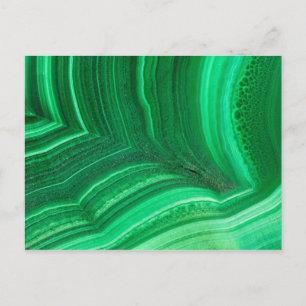 Bright green Malachite Mineral Postcard
