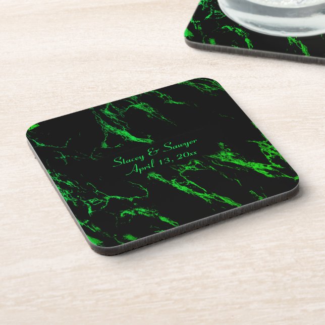 Bright Green Marble  Coaster (Left Side)