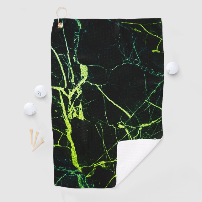 Bright Green Marble  Golf Towel (InSitu)