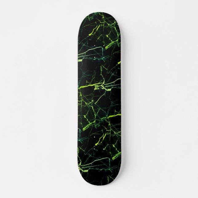 Bright Green Marble  Skateboard (Front)