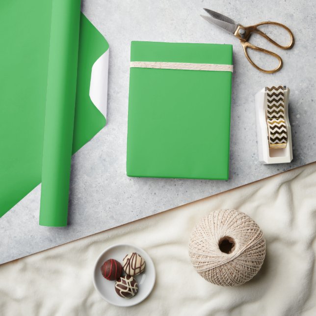 Bright Green Minimal Wrapping Paper Roll (Crafts)