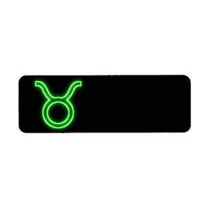 Bright Green Neon - Taurus the Bull Star Sign